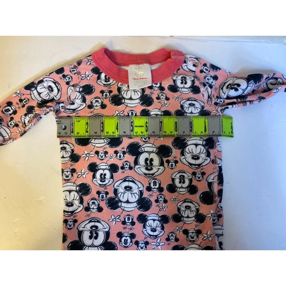 Hanna Andersson x Disney Girls Organic Cotton Mickey Mouse PJs  90cm | 3 Pink